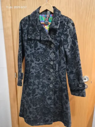 Abrigo Desigual Talla 36 Negro