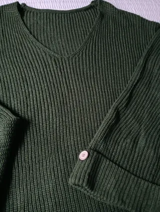 Vestido de punto verde talla L