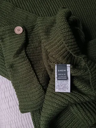 Vestido de punto verde talla L