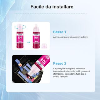 Coloran 104 Inchiostro Toner Cartucce Epson