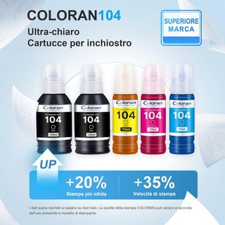 Coloran 104 Inchiostro Toner Cartucce Epson