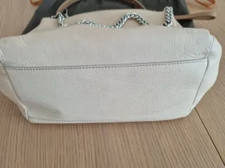 Bolso Adolfo Domínguez Beige Cadena Plata