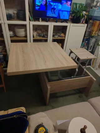 Mesa de centro extensible madera