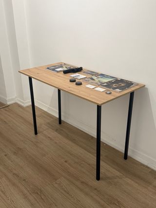 Escritorio madera y metal