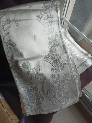 Echarpe Fallera o vestir Plata y Blanco