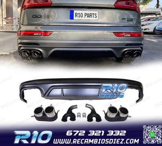 DIFUSOR AUDI Q5 S LINE 18-20 LOOK SQ5 + COLAS ESCAPE CROMO