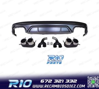 DIFUSOR AUDI Q5 S LINE 18-20 LOOK SQ5 + COLAS ESCAPE CROMO