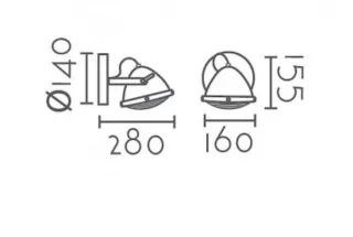 Applique vintage orientabile