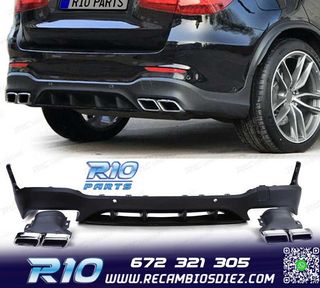 DIFUSOR MERCEDES GLC X253 15-18 LOOK AMG GLC63 PDC + COLAS E