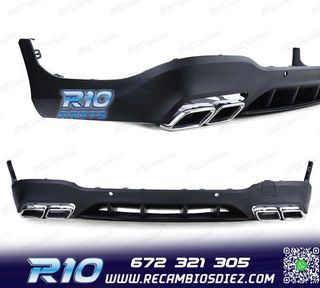 DIFUSOR MERCEDES GLC X253 15-18 LOOK AMG GLC63 PDC + COLAS E