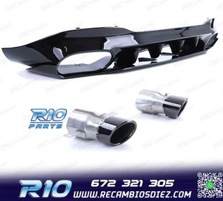 DIFUSOR MERCEDES CLA C118 19- AMG NEGRO BRILLO + COLAS ESCAP
