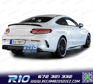 DIFUSOR MERCEDES CLASE C C205 COUPÉ 15-18 LOOK AMG PDC NEGR