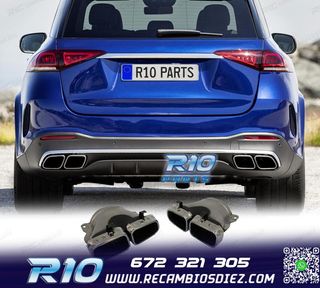 COLAS DE ESCAPE MERCEDES GLE W167 19- LOOK AMG GLE63 CROMO