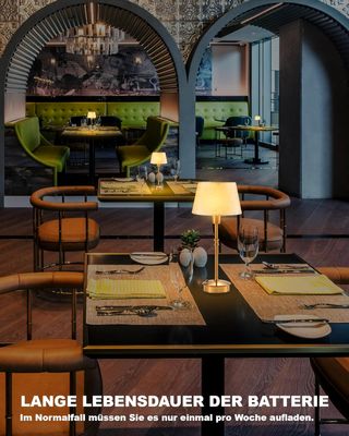 Lámpara de Mesa Dorada Inalámbrica