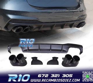 DIFUSOR AUDI A7 S LINE 19- LOOK RS7 + COLAS ESCAPE NEGRO
