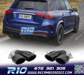 COLAS DE ESCAPE MERCEDES GLE W167 19- LOOK GLE53 NEGRO