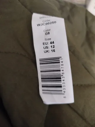 Abrigo verde militar acolchado