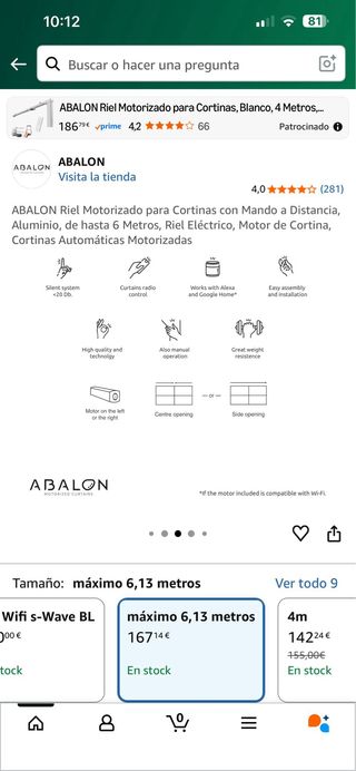 Riel Motorizzato ABALON per Tende