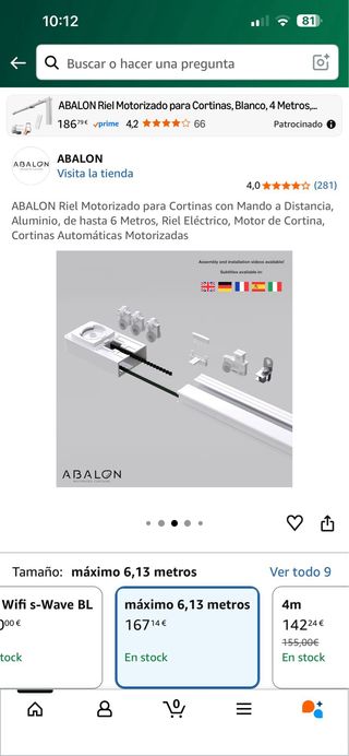 Riel Motorizzato ABALON per Tende