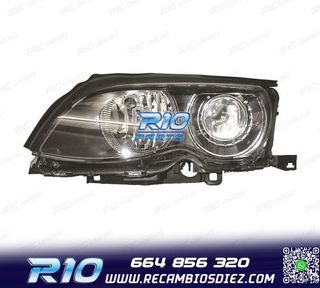 FARO IZQ XENON BMW E46 4P 01-05 FONDO NEGRO