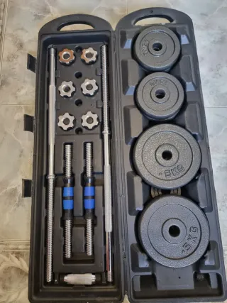 Kit de pesas y mancuernas