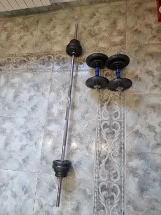 Kit de pesas y mancuernas