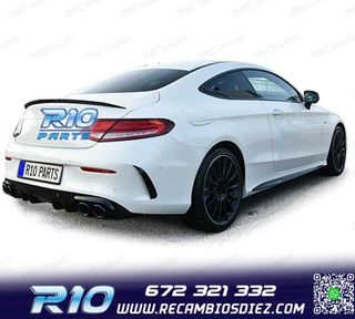 DIFUSOR MERCEDES CLASE C C205 COUPE 14-18 LOOK AMG PDC + COL