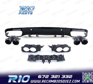 DIFUSOR MERCEDES CLASE C C205 COUPE 14-18 LOOK AMG PDC + COL