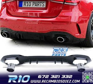 DIFUSOR MERCEDES CLASE A W177 18- A35 LOOK AMG NEGRO BRILLO