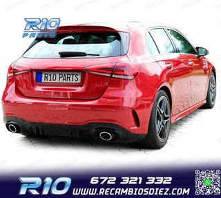 DIFUSOR MERCEDES CLASE A W177 18- A35 LOOK AMG NEGRO BRILLO