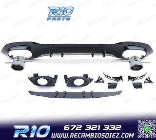 DIFUSOR MERCEDES CLASE A W177 18- A35 LOOK AMG NEGRO BRILLO