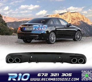 DIFUSOR MERCEDES CLASE C W205 SEDAN 14-20 AMG PDC + COLAS ES