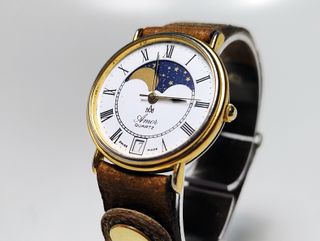 Orologio Amor fasi lunari placcato oro vintage