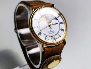 Orologio Amor fasi lunari placcato oro vintage