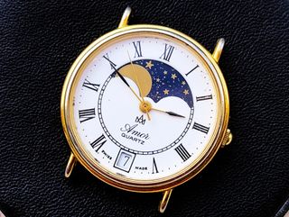 Orologio Amor fasi lunari placcato oro vintage