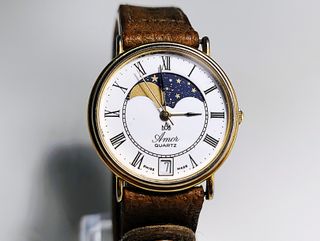 Orologio Amor fasi lunari placcato oro vintage