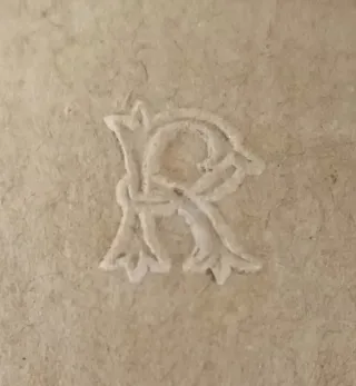 Monograma letra R marca Roovers Monograma 1912