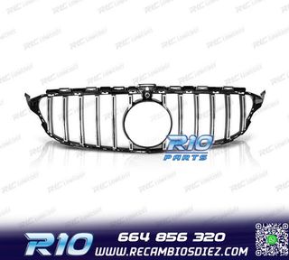PARRILLA MERCEDES W205 14-18 LOOK AMG GT CROMO NEGRO