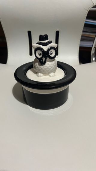 Gufo portafortuna in ceramica