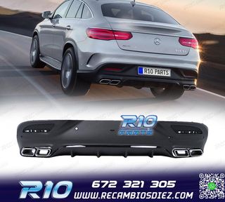 DIFUSOR MERCEDES GLE C292 COUPÉ NEGRO + COLAS ESCAPE