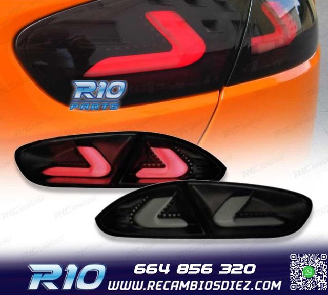 PILOTOS SEAT LEON II 09-13 CARDNA FULL LED NEGRO AHUMADO