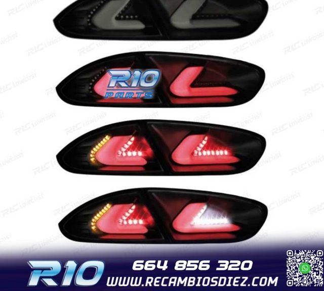 PILOTOS SEAT LEON II 09-13 CARDNA FULL LED NEGRO AHUMADO