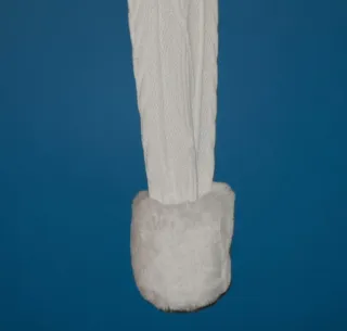 Top Corto Blanco Punto Trenzado Pelo Sintético