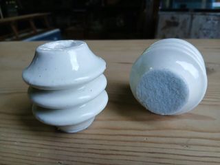 Portacandele in porcellana bianca