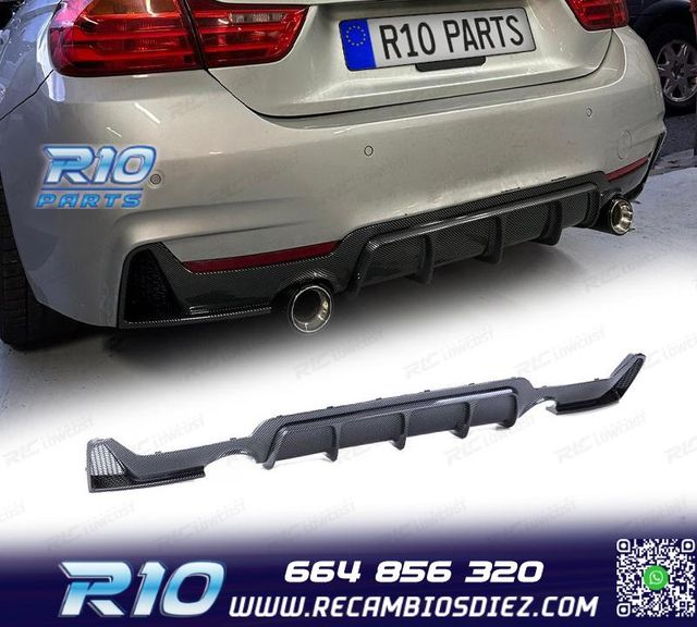 DIFUSOR BMW F32 F33 F36 LOOK M PERFORMANCE CARBONO 0--0