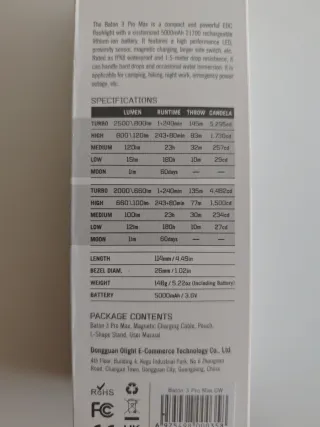 Linterna Olight Baton 3 Pro Max