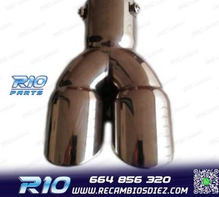 COLA ESCAPE DOBLE REDONDA ACERO INOX