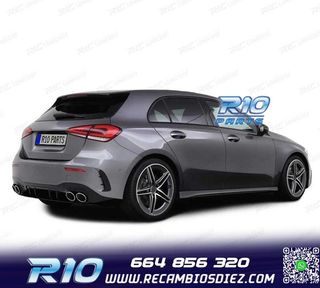 DIFUSOR MERCEDES CLASE A W177 18- LOOK AMG A45 NEGRO BRILLO