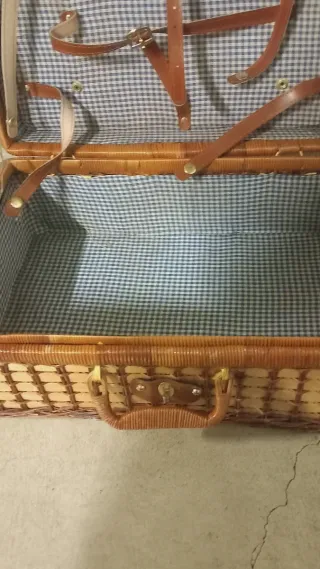 Cesto da picnic vintage anni '60