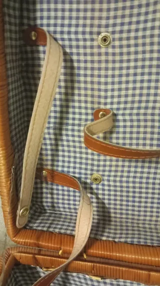 Cesto da picnic vintage anni '60